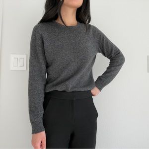 Macys Charter Club Cashmere Crew Sweater, Charcoal Grey